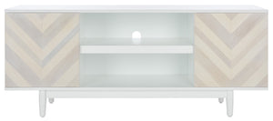 Safavieh Tay 3-Shelf Media Stand: Retro-Chic Design With Chevron Pattern, Storage & Style For Your Living Room MED5012A