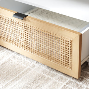 Safavieh Theon 2 Drawer Media Stand White / Natural MED5015A