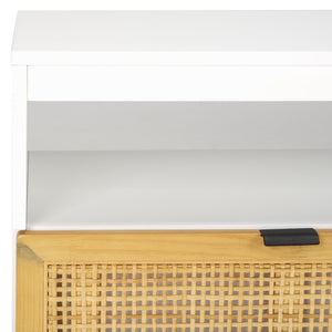 Safavieh Theon 2 Drawer Media Stand White / Natural MED5015A