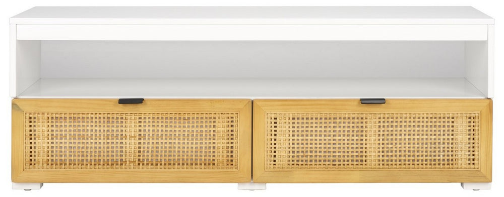 Safavieh Theon 2 Drawer Media Stand White / Natural MED5015A