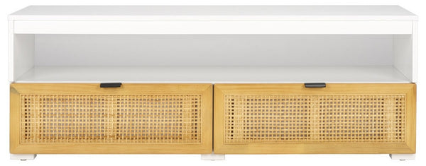 Safavieh Theon 2 Drawer Media Stand White / Natural MED5015A
