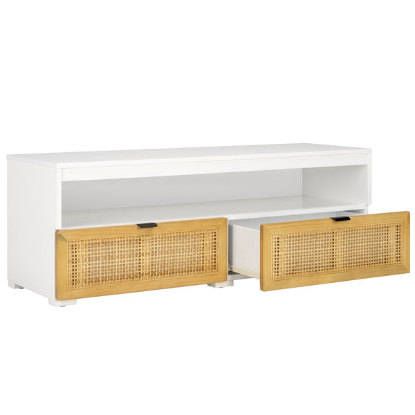 Safavieh Theon 2 Drawer Media Stand White / Natural MED5015A
