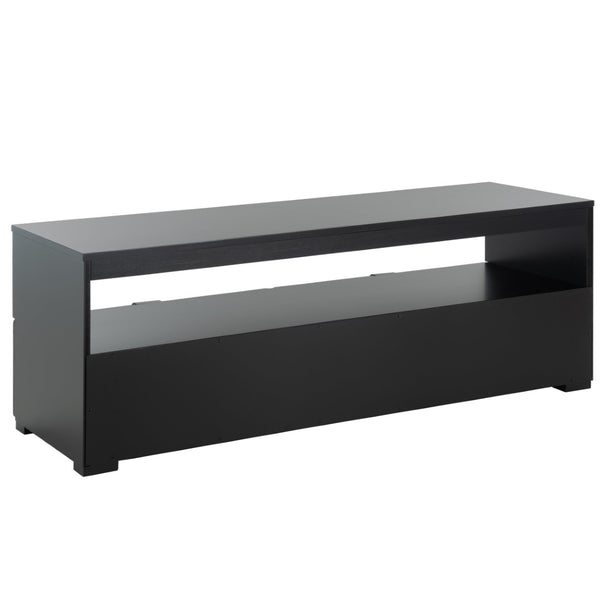 Safavieh Theon Airy 2 Drawer Media Stand With Woven Rattan Panels For Modern Living Spaces And Stylish Storage Black / Natural MED5015C