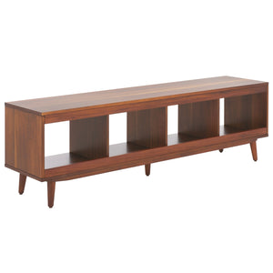 Safavieh Cricket 4 Open Shelf Media Stand - Elegant Black Mahogany Design For Stylish Home Entertainment Spaces Natural Acacia Mahogany Wood,Pb,Gemelina Veneer Med5016a