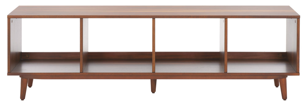 Safavieh Cricket 4 Open Shelf Media Stand - Elegant Black Mahogany Design For Stylish Home Entertainment Spaces Natural Acacia Mahogany Wood,Pb,Gemelina Veneer Med5016a