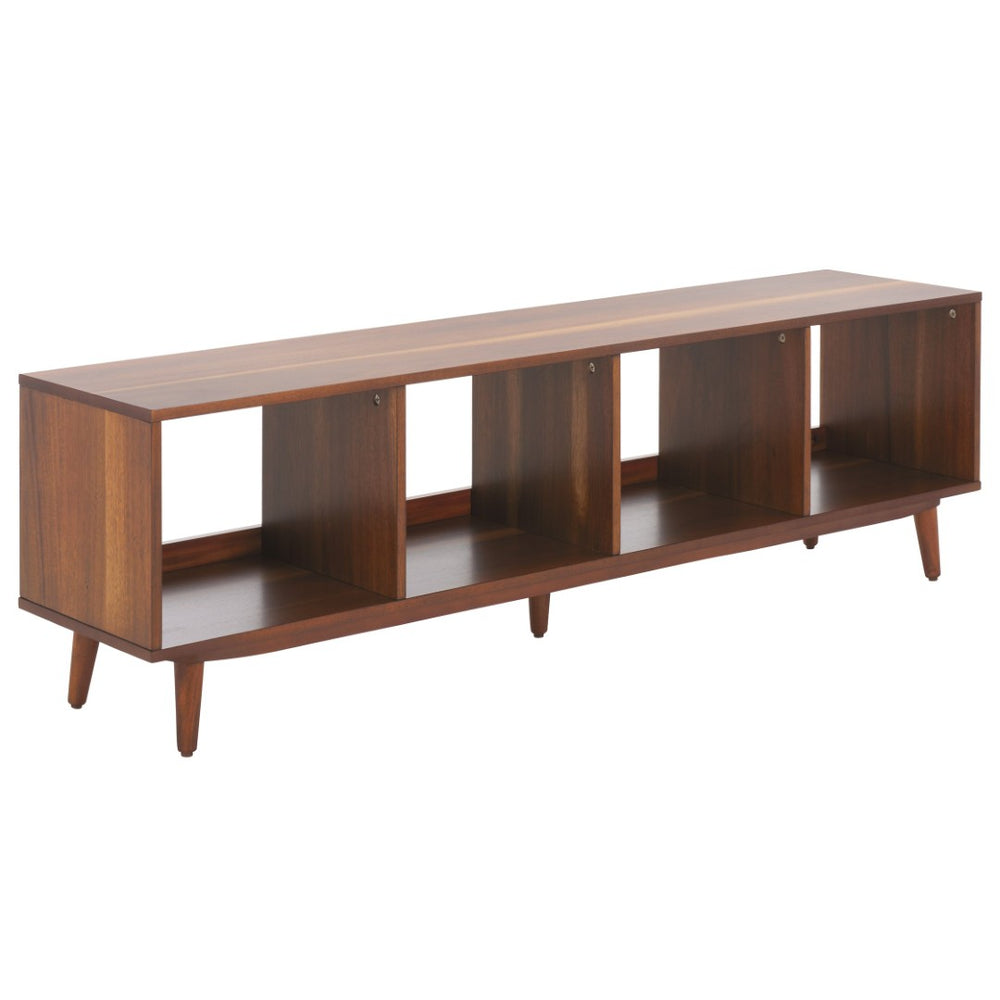 Safavieh Cricket 4 Open Shelf Media Stand - Stylish Mahogany Tv Console With Natural Acacia Finish & Versatility MED5016A