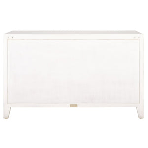 Safavieh Raelie Artisan-Designed 2-Shelf Media Stand With White Wash Finish And Elegant Cut-Out Facade MED5301A