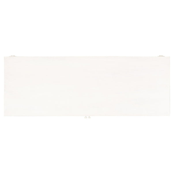 Safavieh Raelie Artisan-Designed 2-Shelf Media Stand With White Wash Finish And Elegant Cut-Out Facade MED5301A