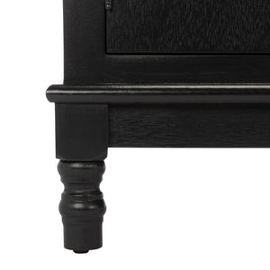 Safavieh Ozark Farmhouse-Style Media Stand With 2 Doors & Open Shelves For Organized Living Room Storage Black MED5700B