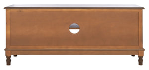Safavieh Ozark Farmhouse-Style Media Stand With 2 Doors & Open Shelves For Organized Living Room Storage Brown MED5700C