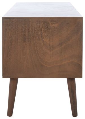 Safavieh Sorrel Mid-Century Modern Media Stand With 2 Doors & Open Shelf For Stylish Living Room Organization Brown MED5701C