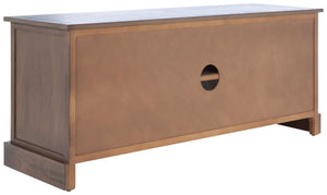 Safavieh Landers Farmhouse 4 Drawer Media Stand With Open Shelves For Stylish Living Room Organization MED5704C