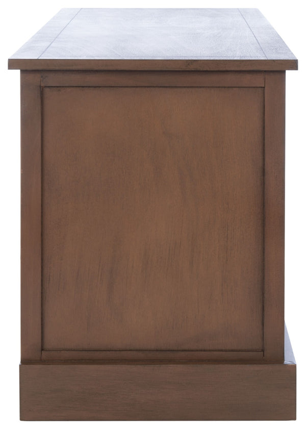 Safavieh Landers Farmhouse 4 Drawer Media Stand With Open Shelves For Stylish Living Room Organization MED5704C