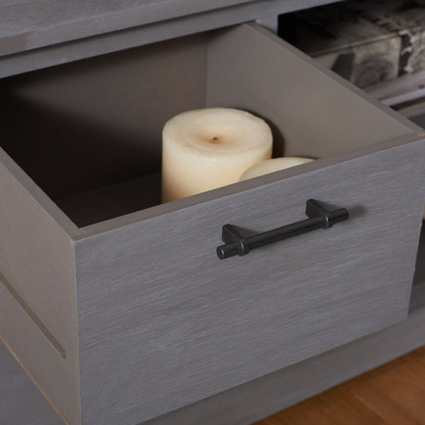 Safavieh Filbert 4 Drawer Media Stand - Elegant Whitewashed Grey Finish, Modern Minimalist Design For Your Space MED5705D