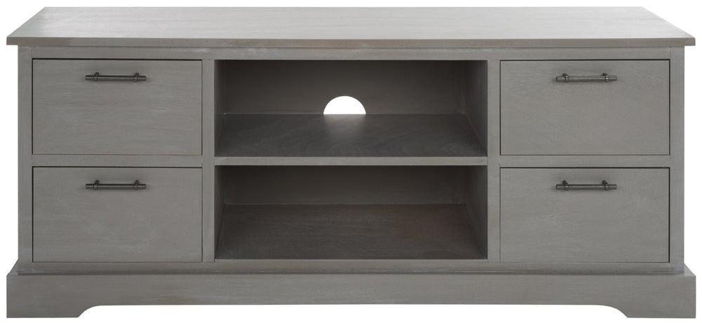 Safavieh Filbert 4 Drawer Media Stand - Elegant Whitewashed Grey Finish, Modern Minimalist Design For Your Space MED5705D