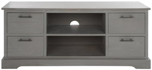 Safavieh Filbert 4 Drawer Media Stand - Elegant Whitewashed Grey Finish, Modern Minimalist Design For Your Space MED5705D