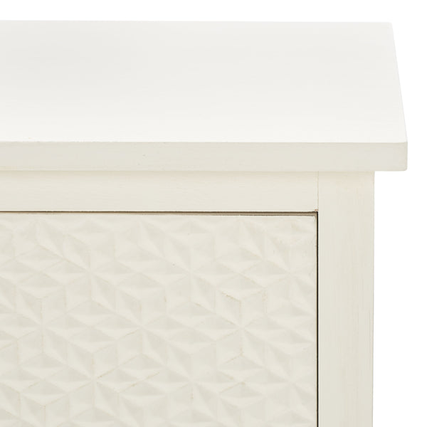 Safavieh Halton 2 Door 1 Shelf Media Stand Distressed White MED5706A