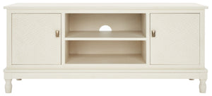 Safavieh Halton 2 Door 1 Shelf Media Stand Distressed White MED5706A