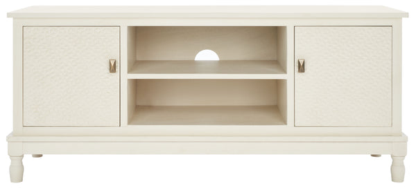 Safavieh Halton 2 Door 1 Shelf Media Stand Distressed White MED5706A