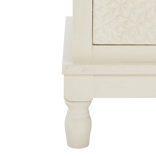 Safavieh Halton 2 Door 1 Shelf Media Stand Distressed White MED5706A