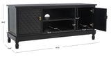 Safavieh Halton 2 Door 1 Shelf Media Stand Black MED5706B