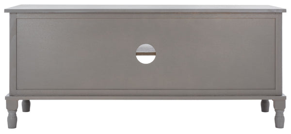 Safavieh Halton 2 Door 1 Shelf Media Stand White Washed Grey MED5706D