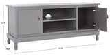 Safavieh Halton 2 Door 1 Shelf Media Stand White Washed Grey MED5706D