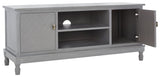 Safavieh Halton 2 Door 1 Shelf Media Stand White Washed Grey MED5706D