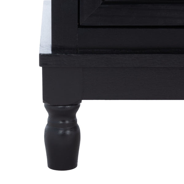 Safavieh Ryder Timeless 2-Door Media Stand With Striated Detail For Organizing Your Entertainment Space Black MED5707B