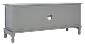 Safavieh Ryder Timeless 2-Door Media Stand With Striated Detail For Organizing Your Entertainment Space Distressed Grey MED5707C