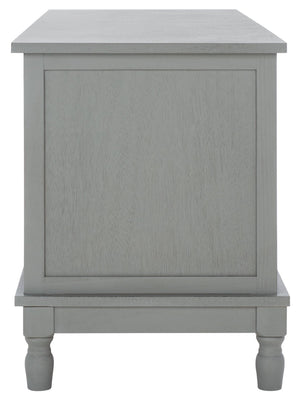 Safavieh Ryder Timeless 2-Door Media Stand With Striated Detail For Organizing Your Entertainment Space Distressed Grey MED5707C