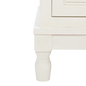 Safavieh Tate Media Stand With Two Doors And Open Shelf - Ideal Storage Solution For Home Entertainment Areas Distressed White MED5708A