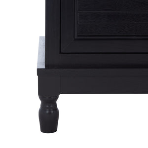 Safavieh Tate Media Stand With Two Doors And Open Shelf - Ideal Storage Solution For Home Entertainment Areas Black MED5708B