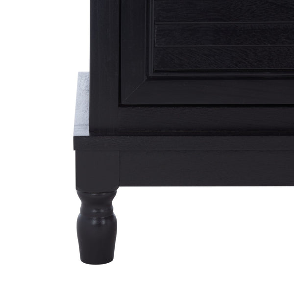 Safavieh Tate Media Stand With Two Doors And Open Shelf - Ideal Storage Solution For Home Entertainment Areas Black MED5708B