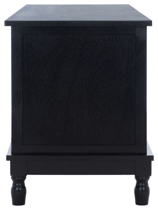 Safavieh Tate Media Stand With Two Doors And Open Shelf - Ideal Storage Solution For Home Entertainment Areas Black MED5708B