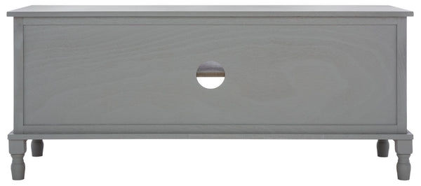 Safavieh Tate Media Stand With Two Doors And Open Shelf - Ideal Storage Solution For Home Entertainment Areas Distressed Grey MED5708C