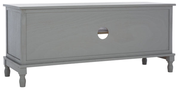 Safavieh Tate Media Stand With Two Doors And Open Shelf - Ideal Storage Solution For Home Entertainment Areas Distressed Grey MED5708C