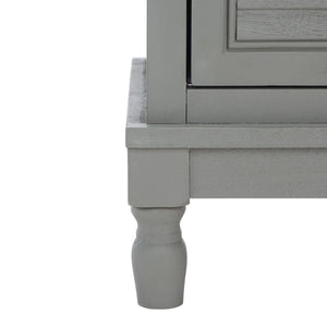 Safavieh Tate Media Stand With Two Doors And Open Shelf - Ideal Storage Solution For Home Entertainment Areas Distressed Grey MED5708C