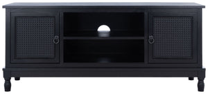 Safavieh Haines 2-Door Media Stand With Shelf – Timeless Design For Modern Living Rooms And Compact Spaces Black MED5709A
