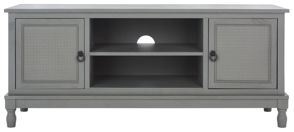 Safavieh Haines 2-Door Media Stand With Shelf – Timeless Design For Modern Living Rooms And Compact Spaces Distressed Grey MED5709B