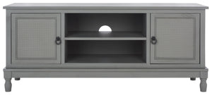 Safavieh Haines 2-Door Media Stand With Shelf – Timeless Design For Modern Living Rooms And Compact Spaces Distressed Grey MED5709B