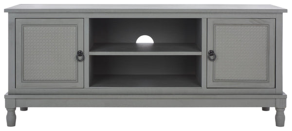 Safavieh Haines 2-Door Media Stand With Shelf – Timeless Design For Modern Living Rooms And Compact Spaces Distressed Grey MED5709B