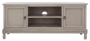 Safavieh Haines 2-Door Media Stand With Shelf – Timeless Design For Modern Living Rooms And Compact Spaces Greige MED5709C