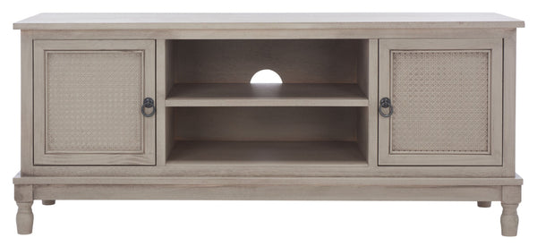 Safavieh Haines 2-Door Media Stand With Shelf – Timeless Design For Modern Living Rooms And Compact Spaces Greige MED5709C