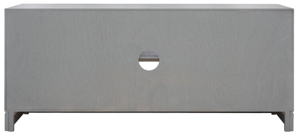 Safavieh Aliyah Rustic Farmhouse Media Stand With Enclosed Storage And Open Shelf For Modern Interiors Distressed Grey MED5710B
