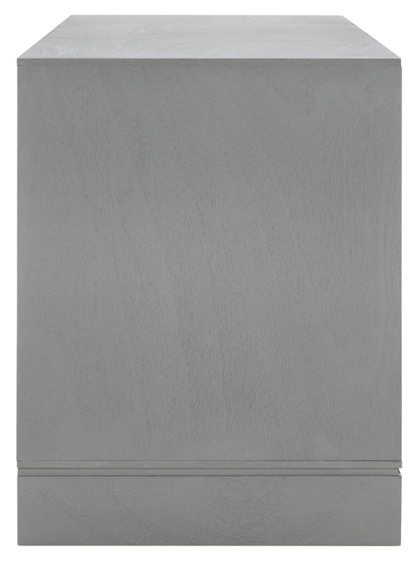 Safavieh Aliyah Rustic Farmhouse Media Stand With Enclosed Storage And Open Shelf For Modern Interiors Distressed Grey MED5710B