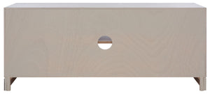 Safavieh Aliyah Rustic Farmhouse Media Stand With Enclosed Storage And Open Shelf For Modern Interiors Greige MED5710C