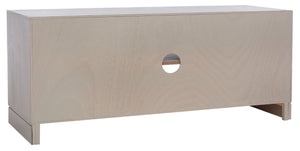 Safavieh Aliyah Rustic Farmhouse Media Stand With Enclosed Storage And Open Shelf For Modern Interiors Greige MED5710C