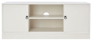 Safavieh Aliyah Rustic Farmhouse Media Stand With Enclosed Storage And Open Shelf For Modern Interiors White MED5710D