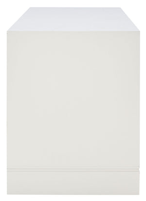 Safavieh Aliyah Rustic Farmhouse Media Stand With Enclosed Storage And Open Shelf For Modern Interiors White MED5710D
